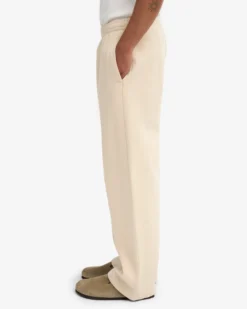 Organic Straight Leg Sweatpants - Ivory White