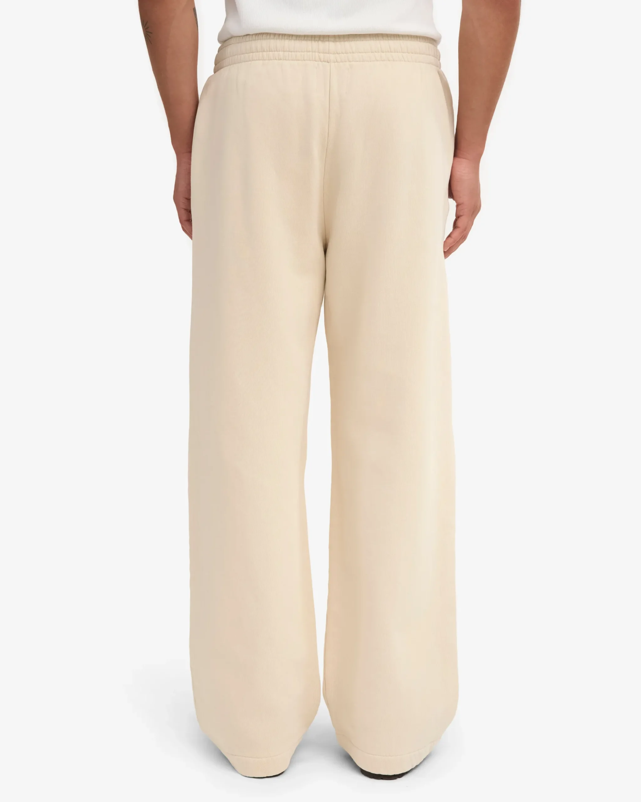 Organic Straight Leg Sweatpants - Ivory White