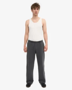 Organic Straight Leg Sweatpants - Faded Black