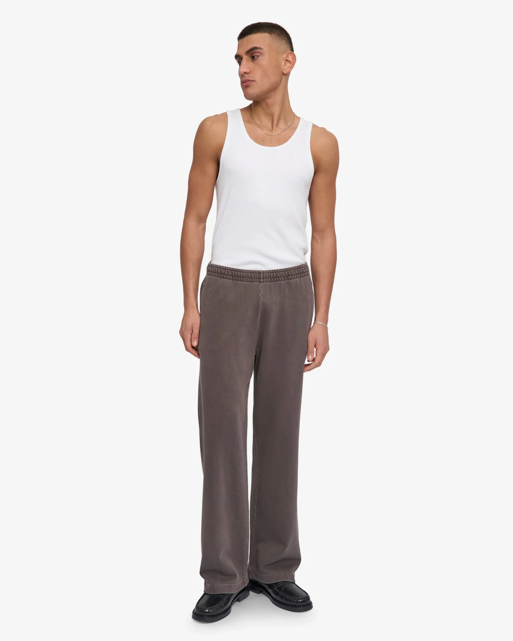 Organic Straight Leg Sweatpants - Faded Mud