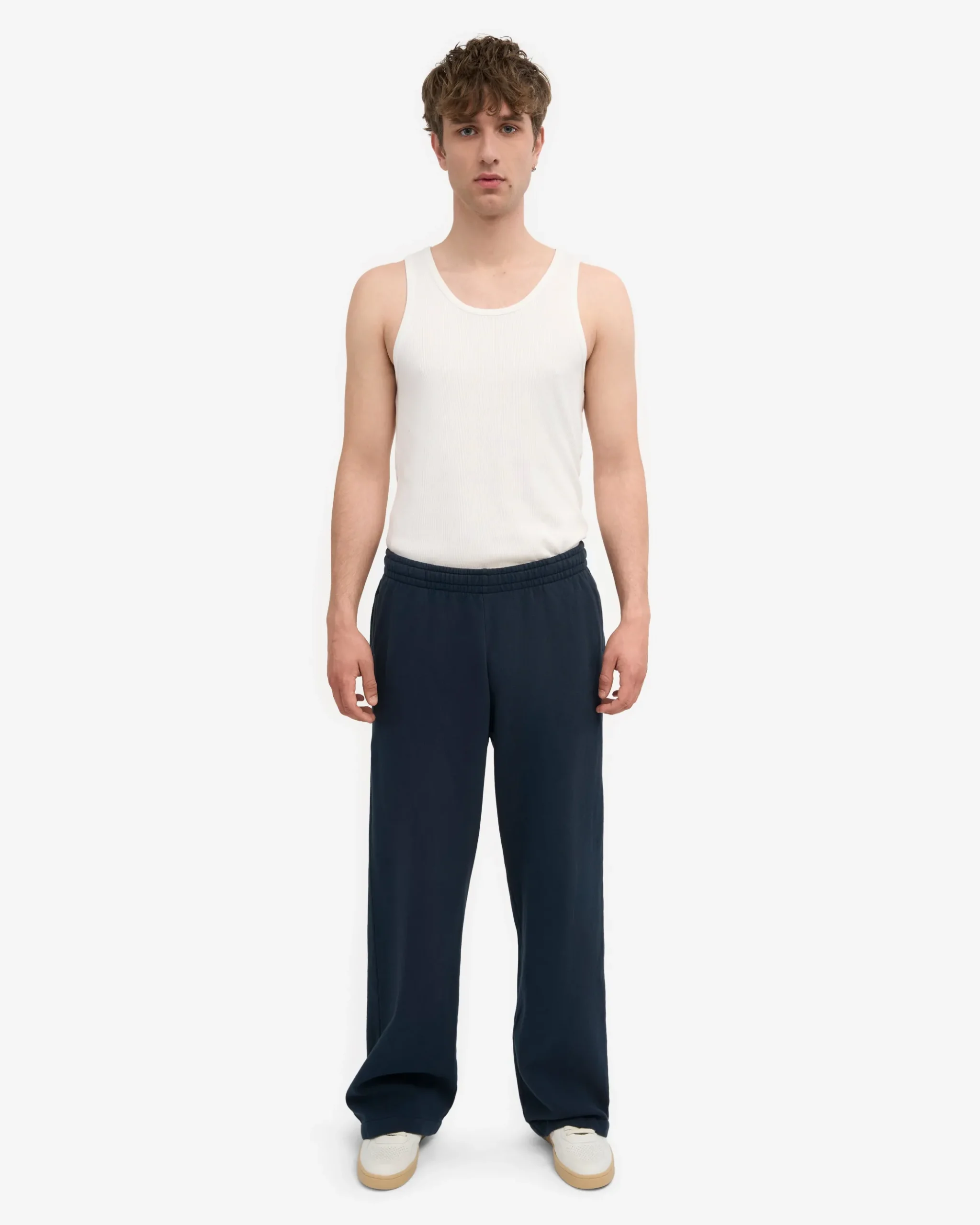 Organic Straight Leg Sweatpants - Navy Blue