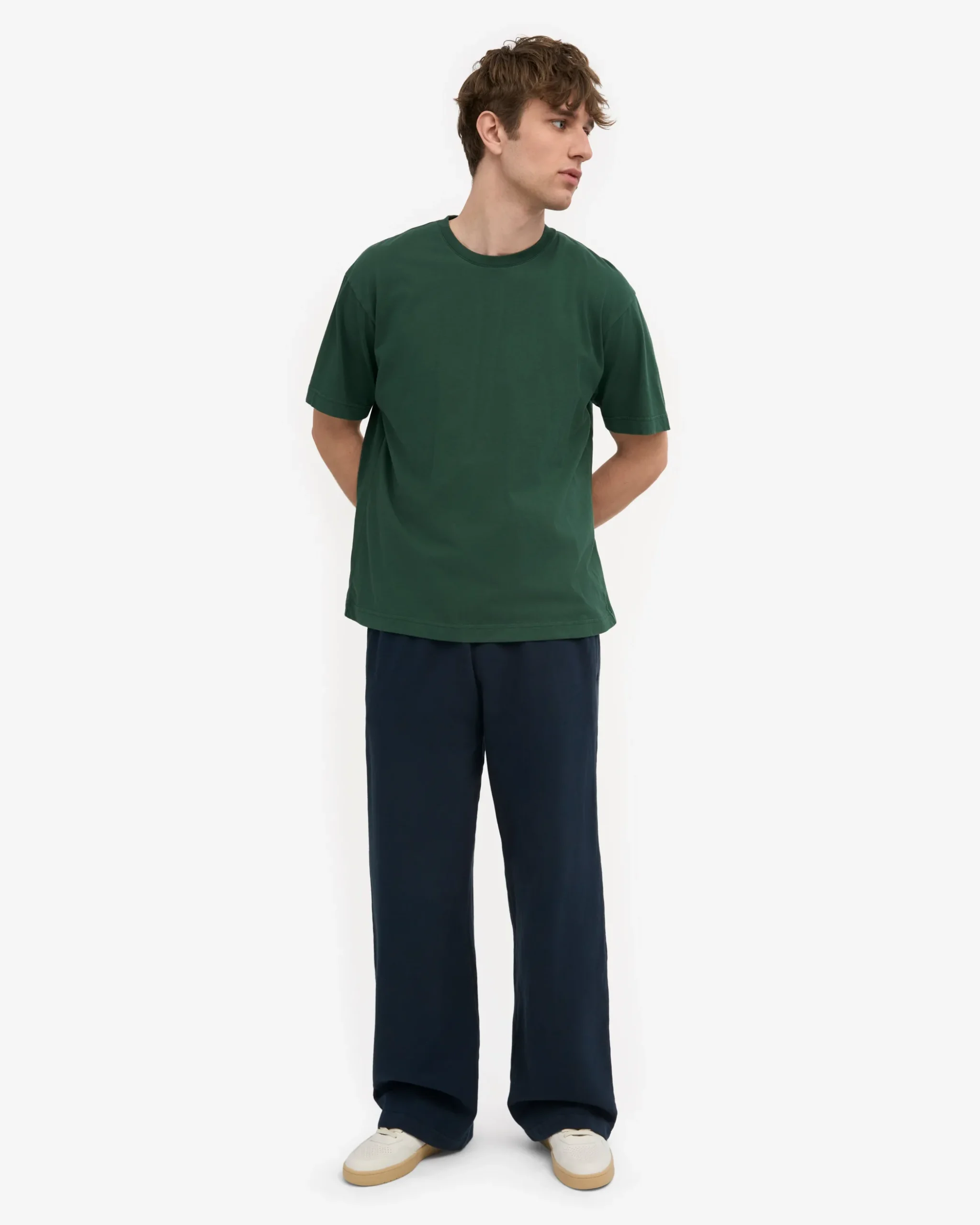 Organic Straight Leg Sweatpants - Navy Blue