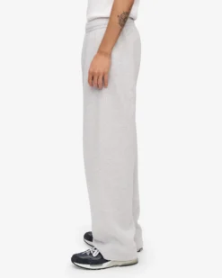 Organic Straight Leg Sweatpants - Snow Melange