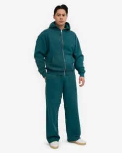 Organic Straight Leg Sweatpants - Ocean Green