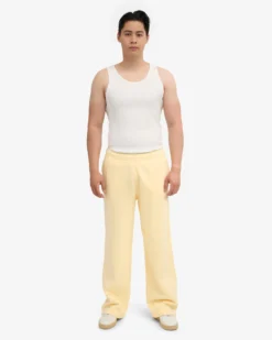 Organic Straight Leg Sweatpants - Soft Yellow