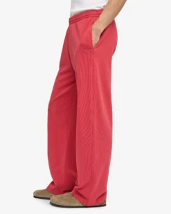 Organic Straight Leg Sweatpants - Faded Red