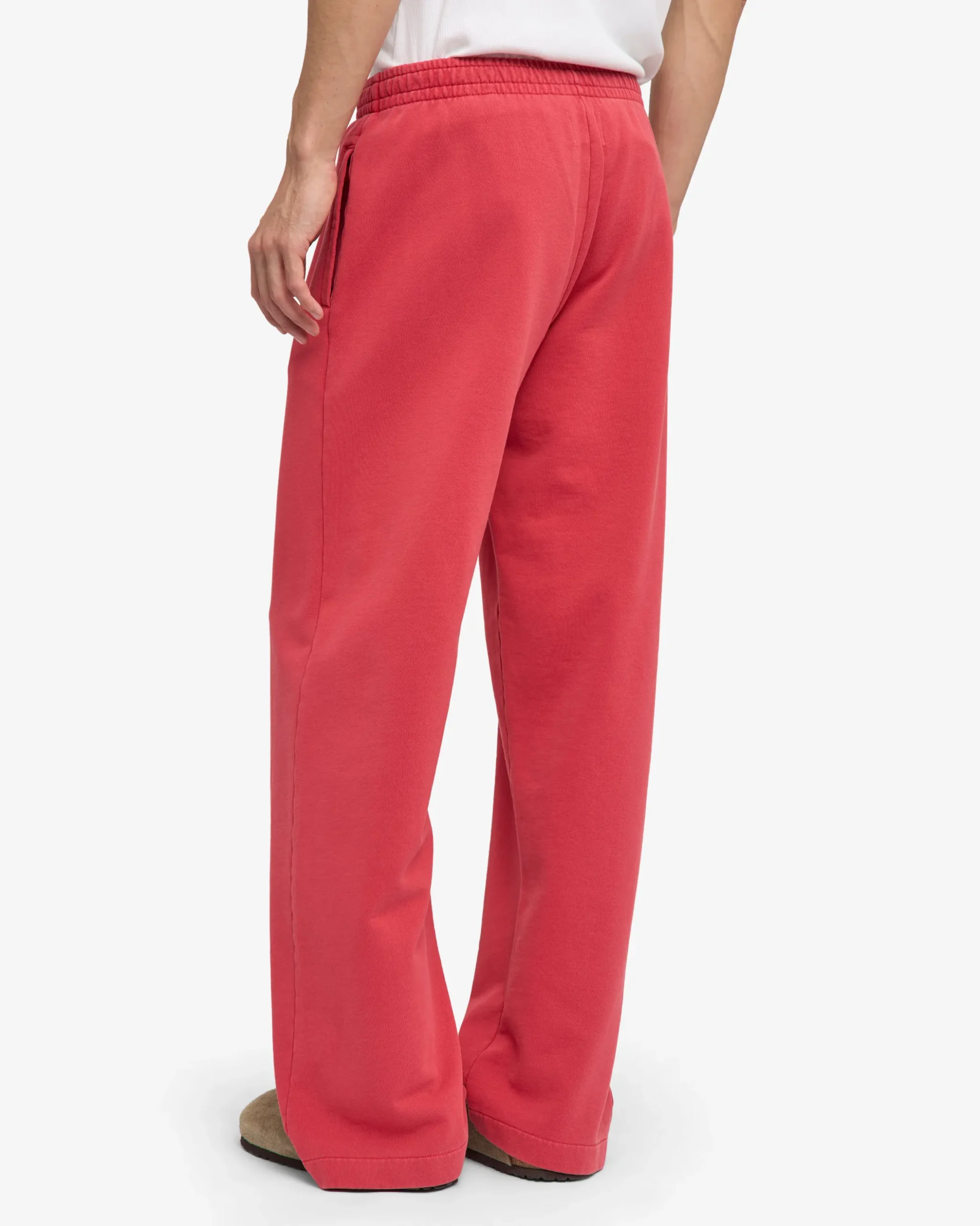 Organic Straight Leg Sweatpants - Faded Red