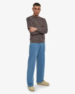 Organic Straight Leg Sweatpants - Faded Indigo