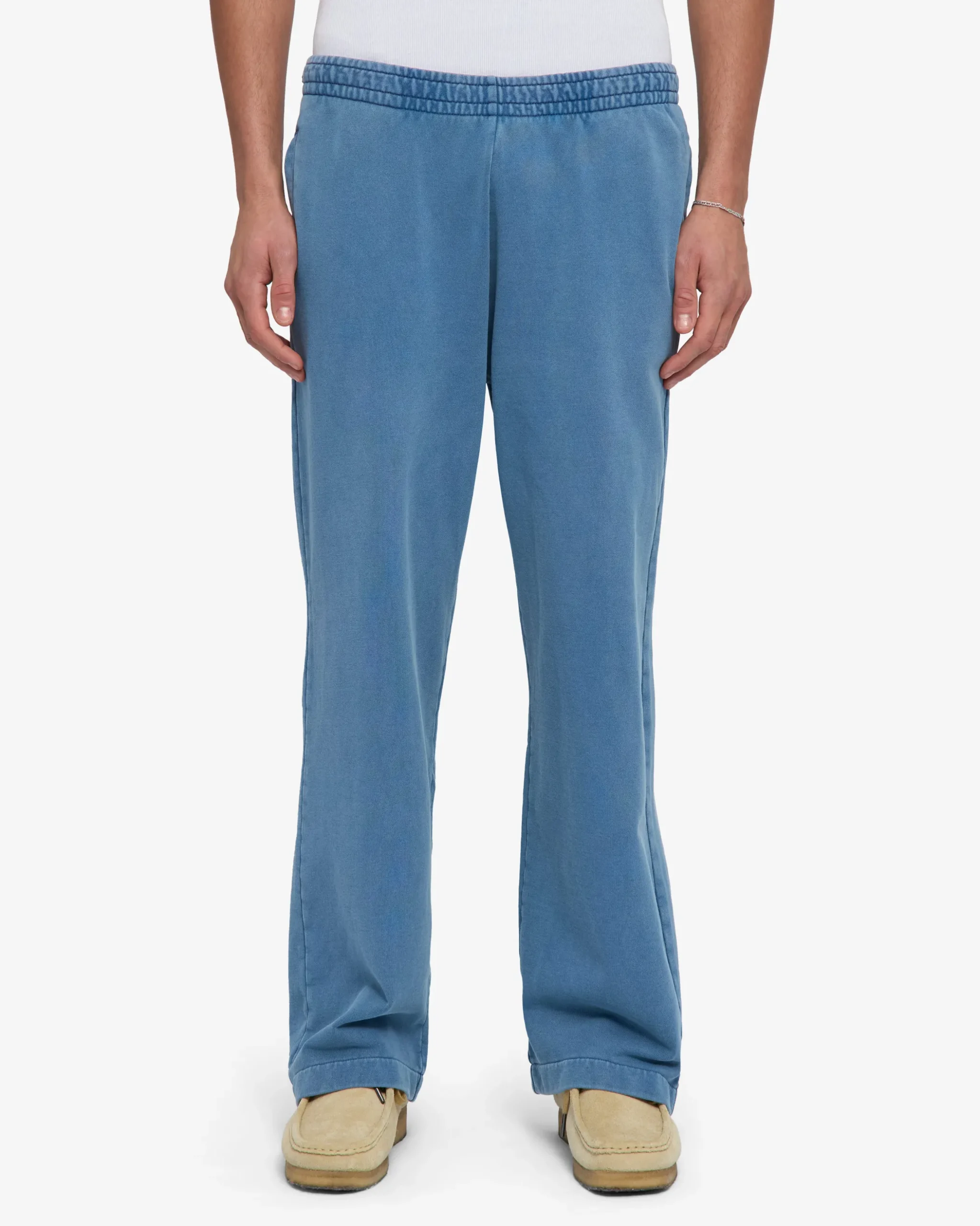 Organic Straight Leg Sweatpants - Faded Indigo