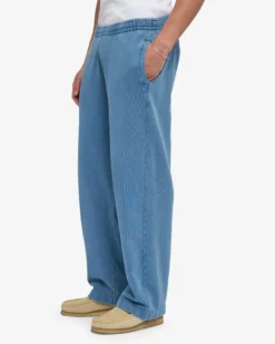 Organic Straight Leg Sweatpants - Faded Indigo