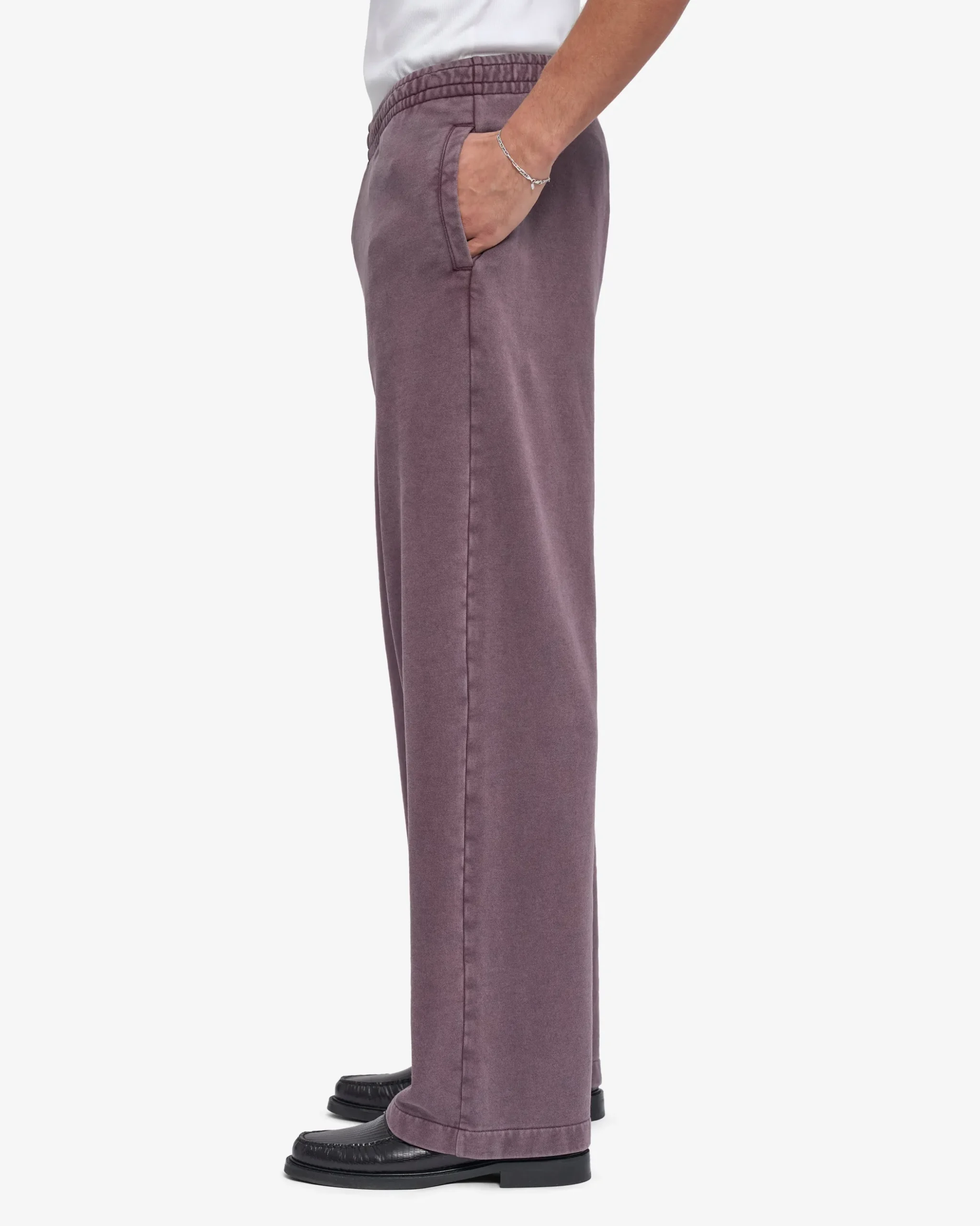 Organic Straight Leg Sweatpants - Faded Grape