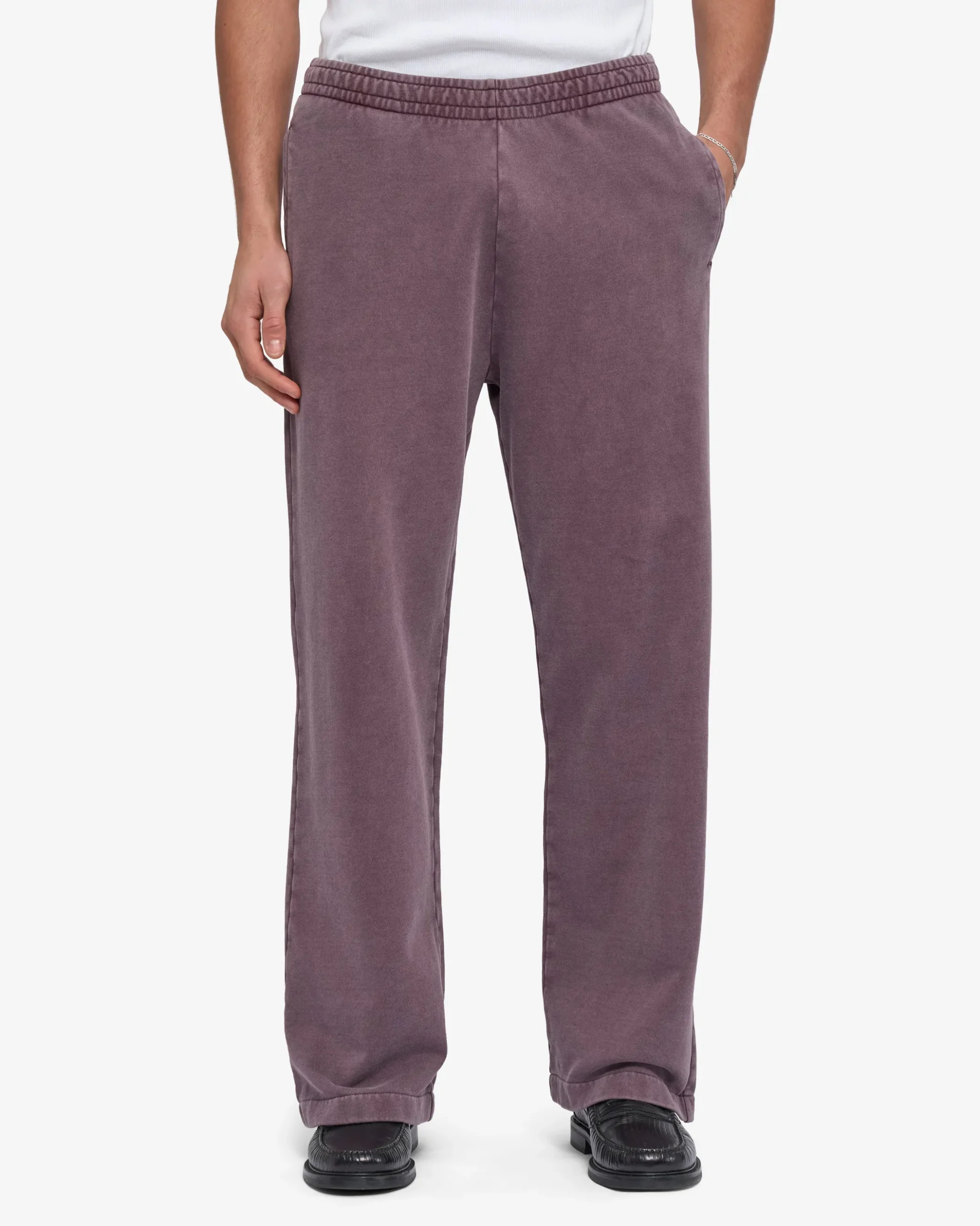 Organic Straight Leg Sweatpants - Faded Grape