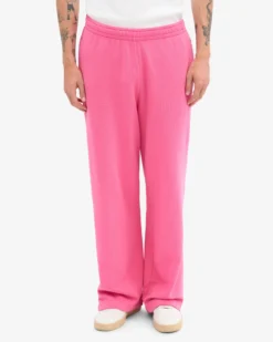 Organic Straight Leg Sweatpants - Bubblegum Pink