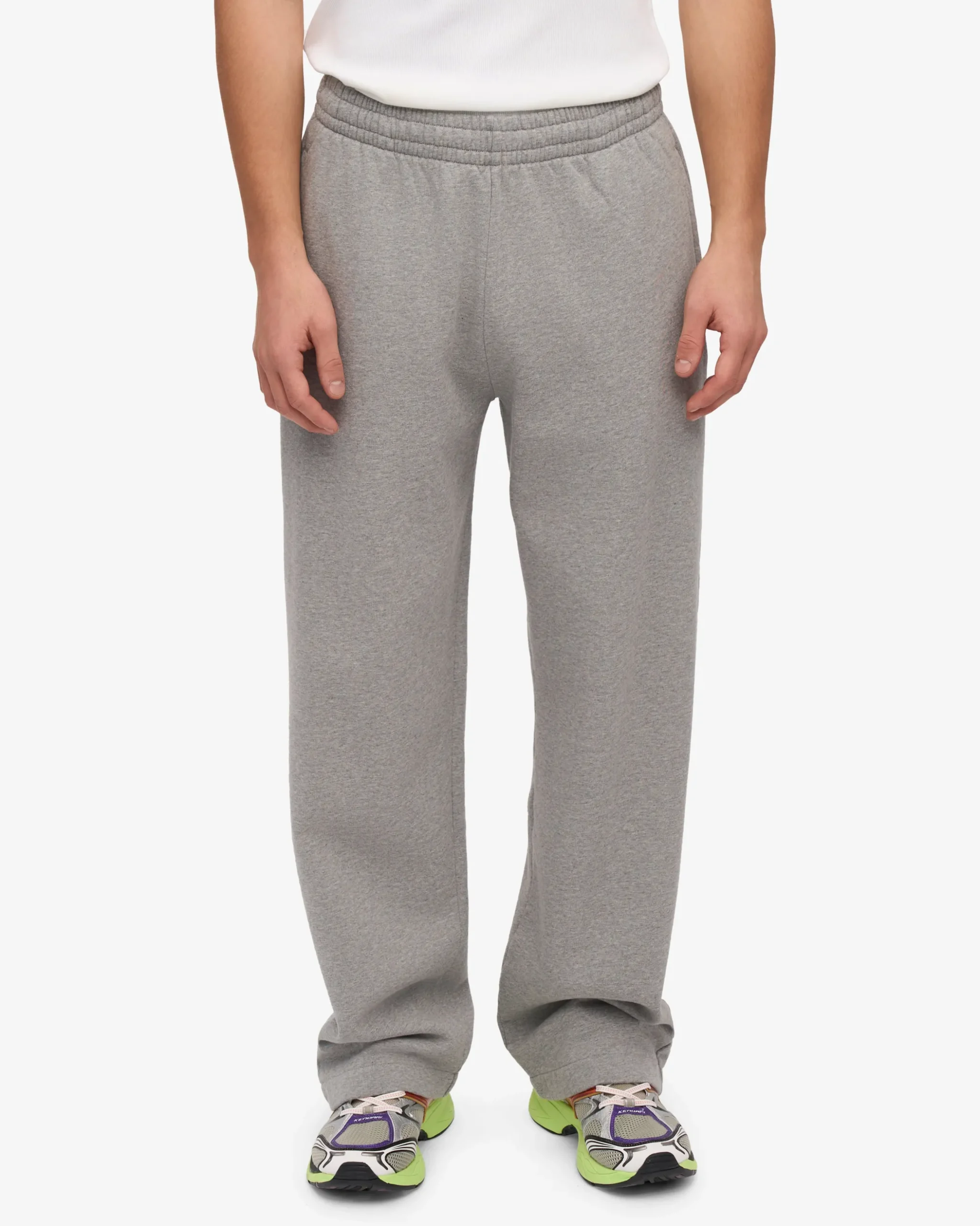 Organic Straight Leg Sweatpants - Heather Grey