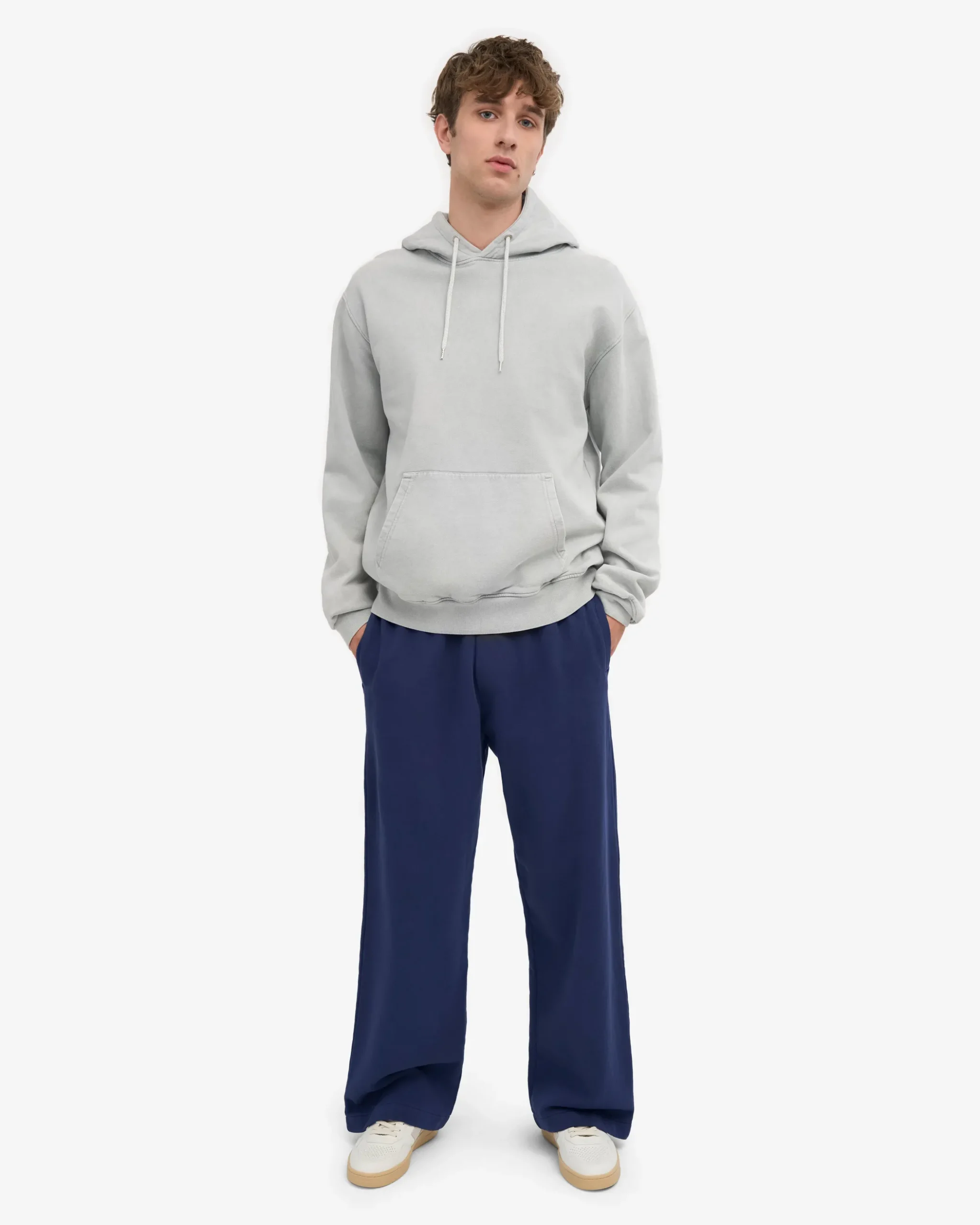 Organic Straight Leg Sweatpants - Petrol Blue