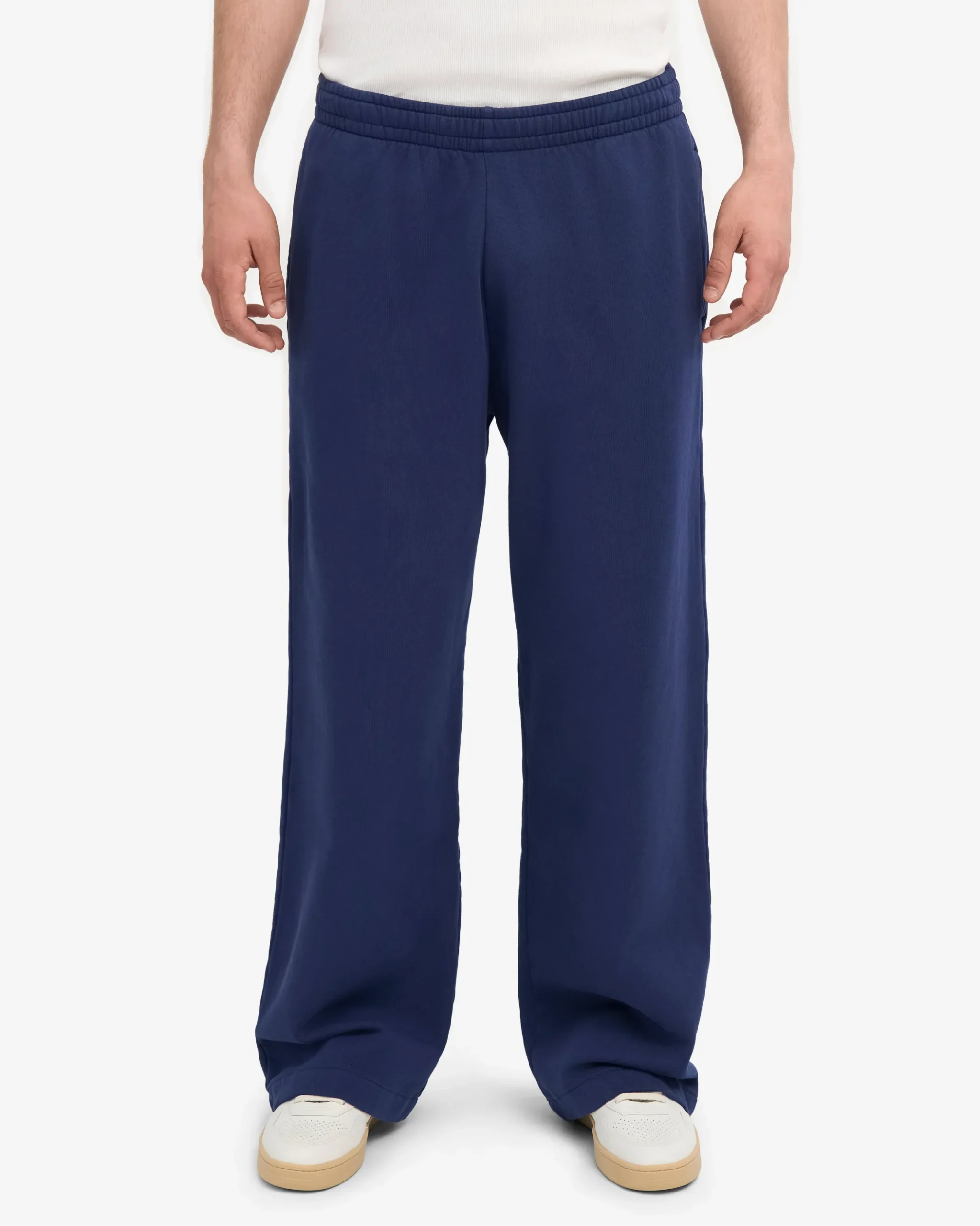 Organic Straight Leg Sweatpants - Petrol Blue