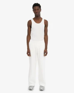 Organic Straight Leg Sweatpants - Optical White