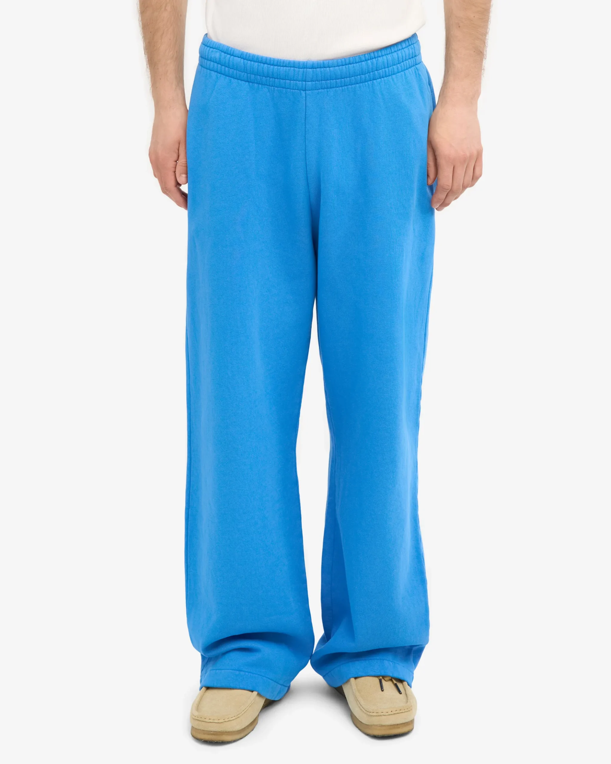 Organic Straight Leg Sweatpants - Pacific Blue