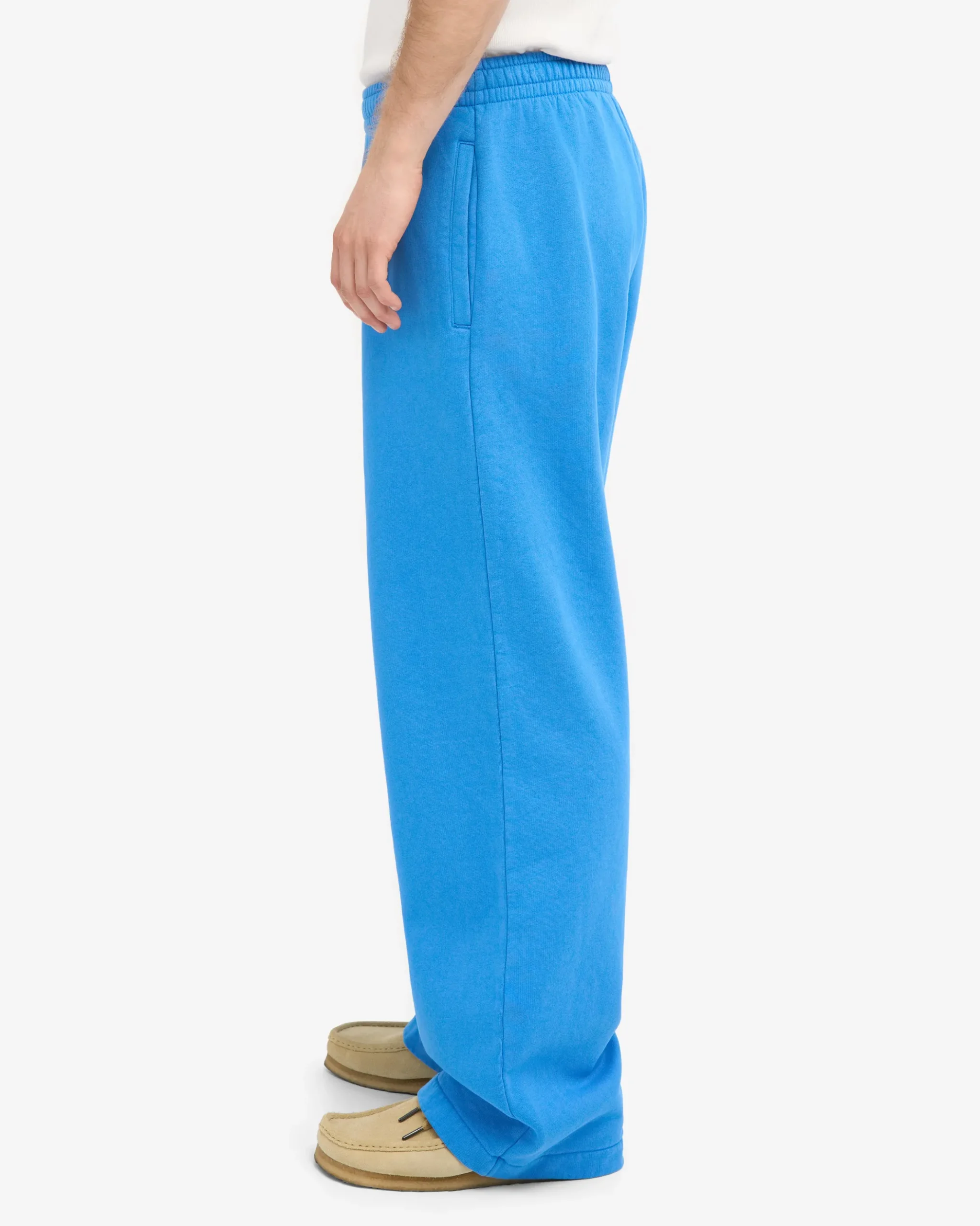 Organic Straight Leg Sweatpants - Pacific Blue
