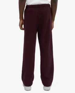 Organic Straight Leg Sweatpants - Oxblood Red