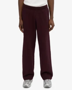 Organic Straight Leg Sweatpants - Oxblood Red