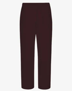 Organic Straight Leg Sweatpants - Oxblood Red