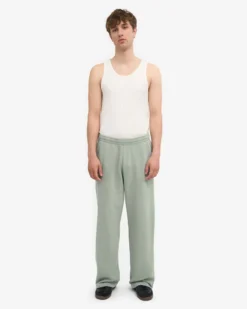 Organic Straight Leg Sweatpants - Steel Blue