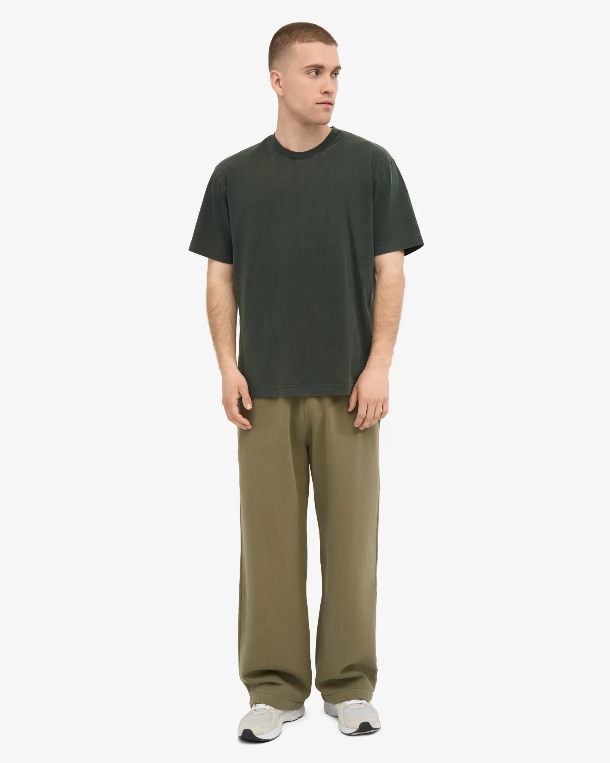 Organic Straight Leg Sweatpants - Dusty Olive