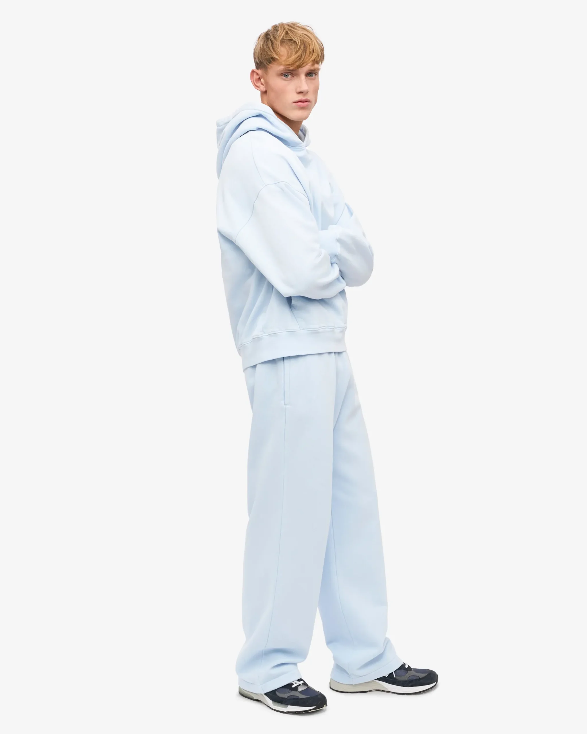 Organic Straight Leg Sweatpants - Polar Blue