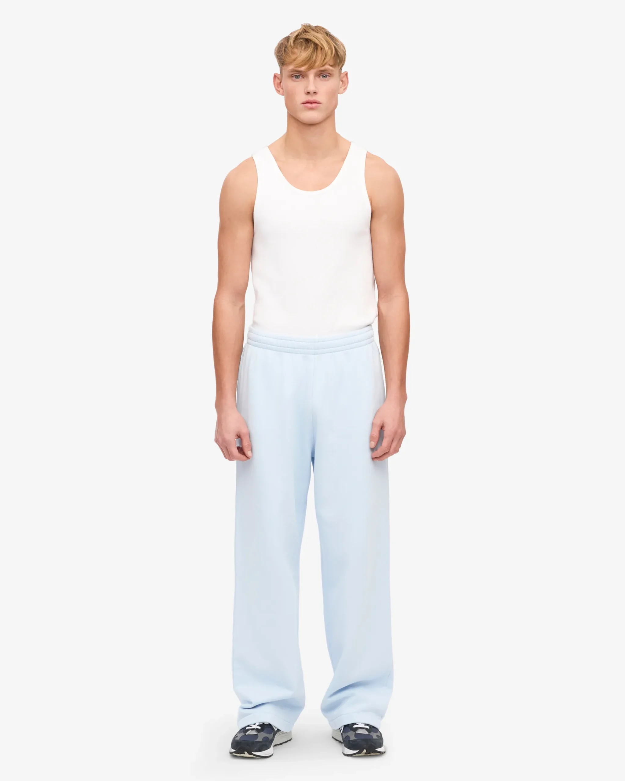 Organic Straight Leg Sweatpants - Polar Blue