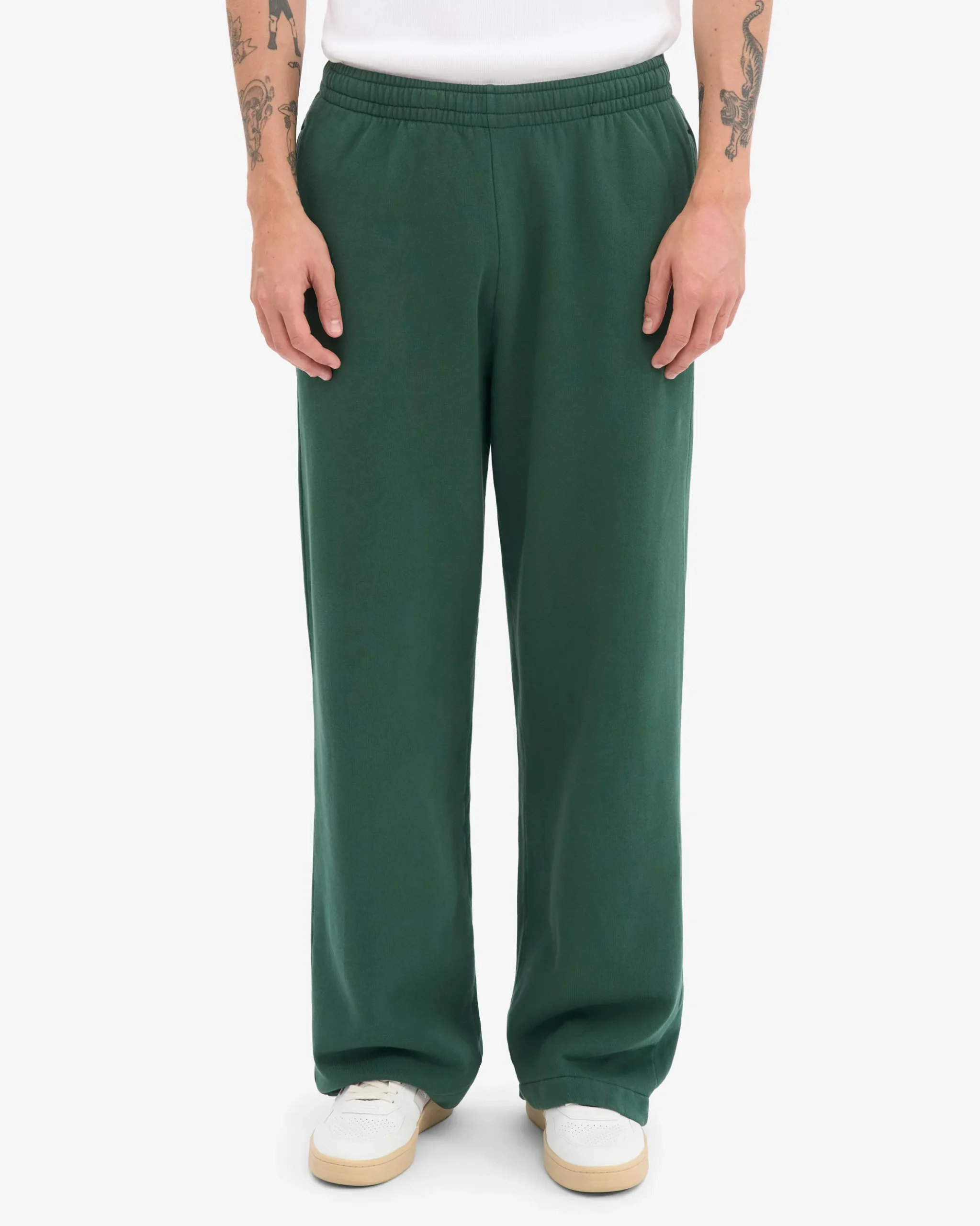 Organic Straight Leg Sweatpants - Emerald Green