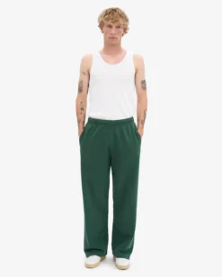Organic Straight Leg Sweatpants - Emerald Green