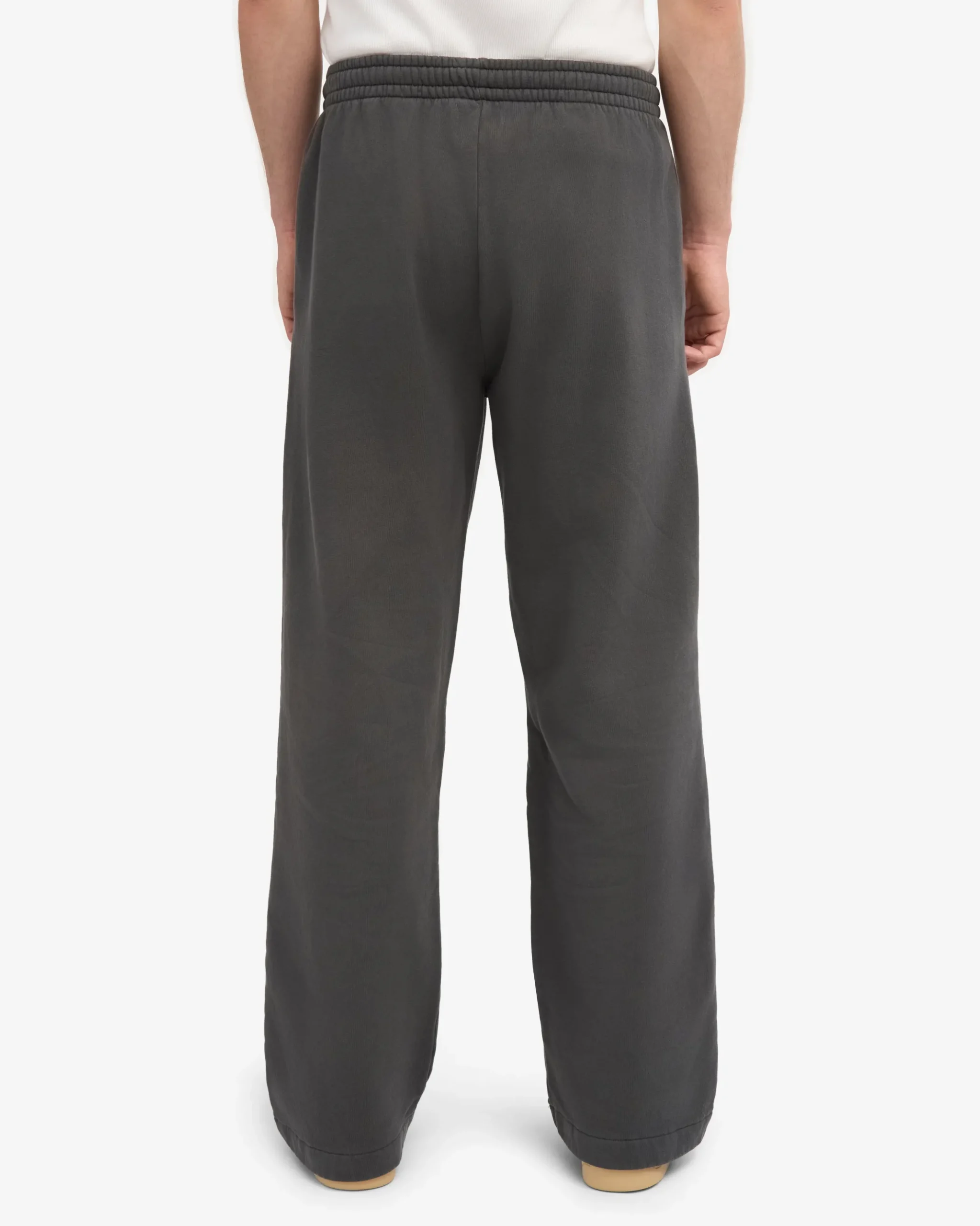 Organic Straight Leg Sweatpants - Lava Grey