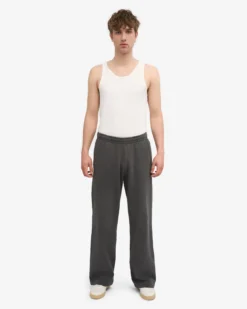 Organic Straight Leg Sweatpants - Lava Grey