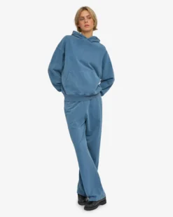 Organic Straight Leg Sweatpants - Faded Indigo