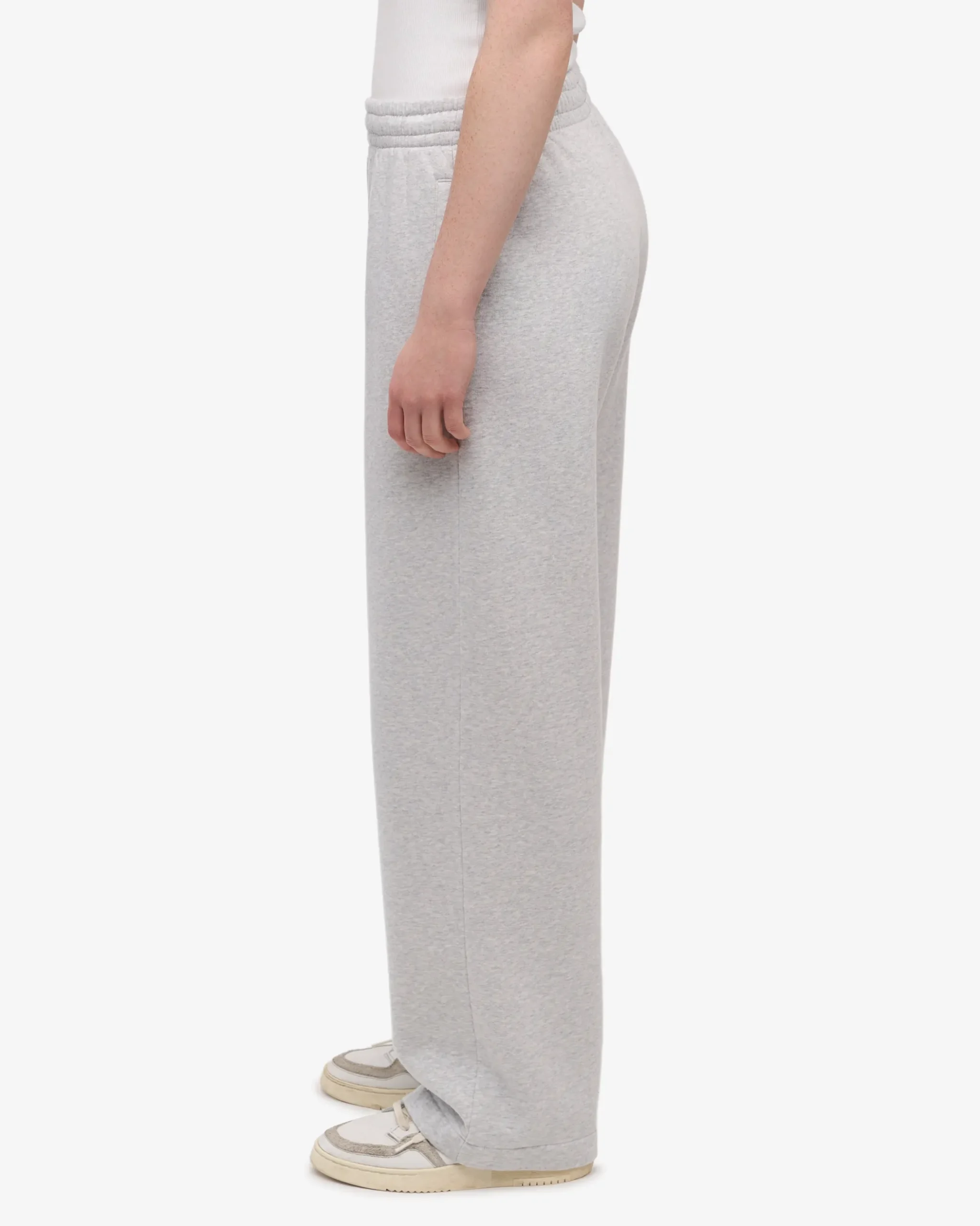 Organic Straight Leg Sweatpants - Snow Melange