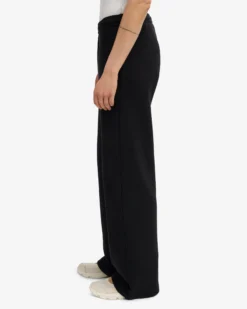 Organic Straight Leg Sweatpants - Deep Black