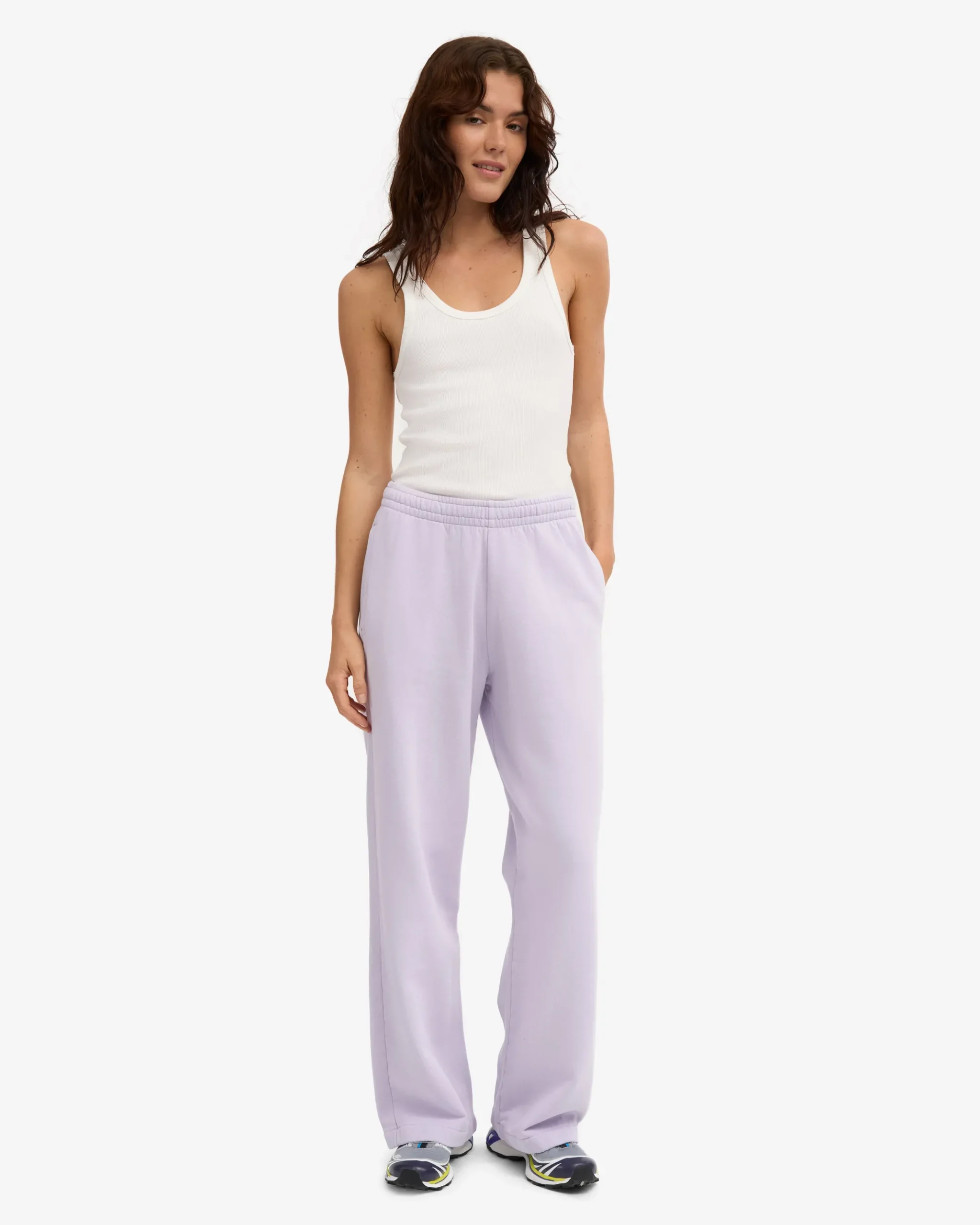 Organic Straight Leg Sweatpants - Soft Lavender