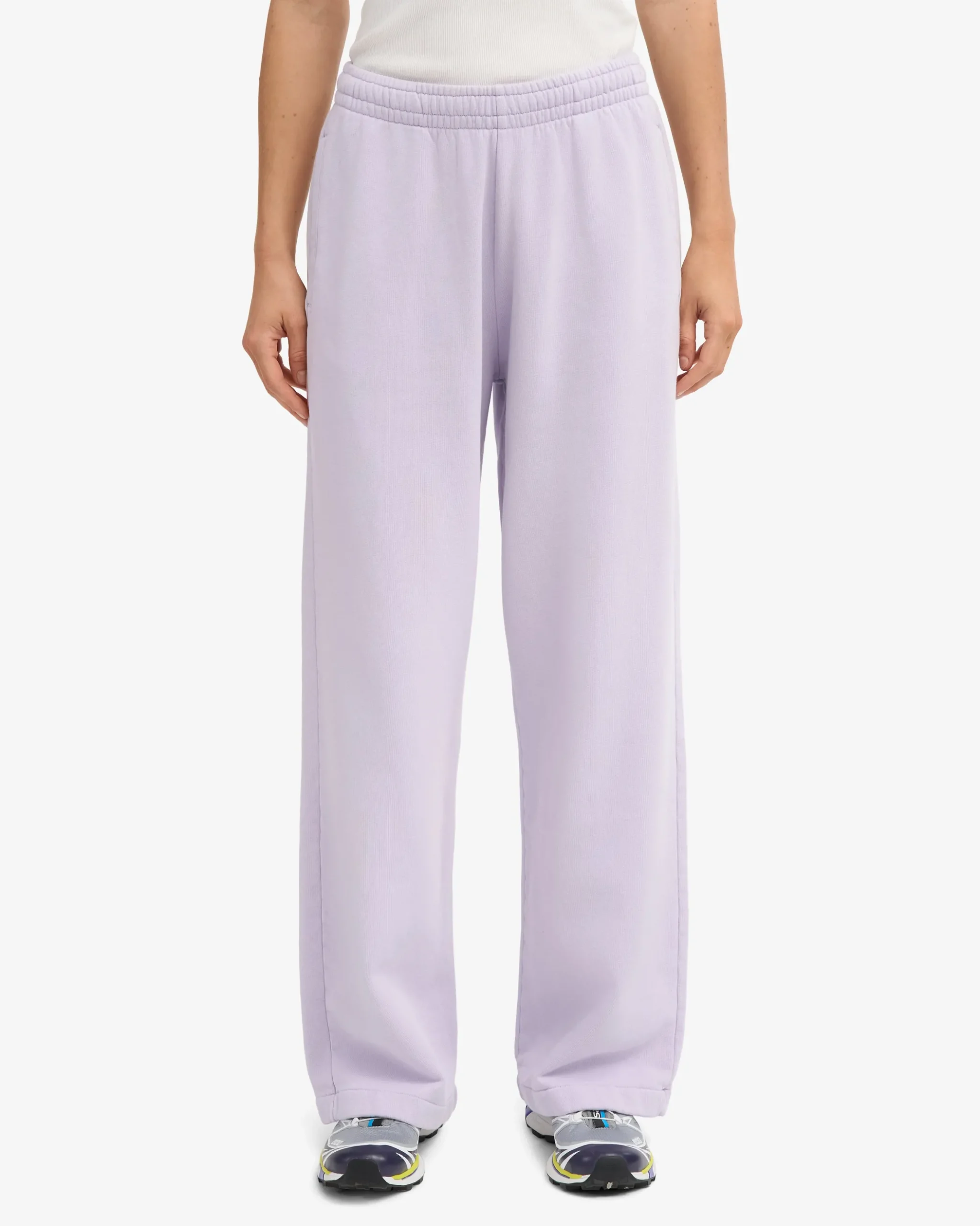 Organic Straight Leg Sweatpants - Soft Lavender