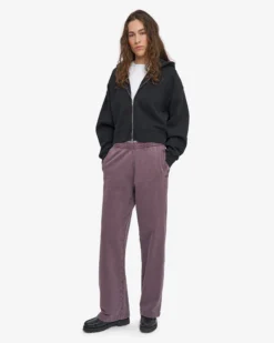 Organic Straight Leg Sweatpants - Faded Grape