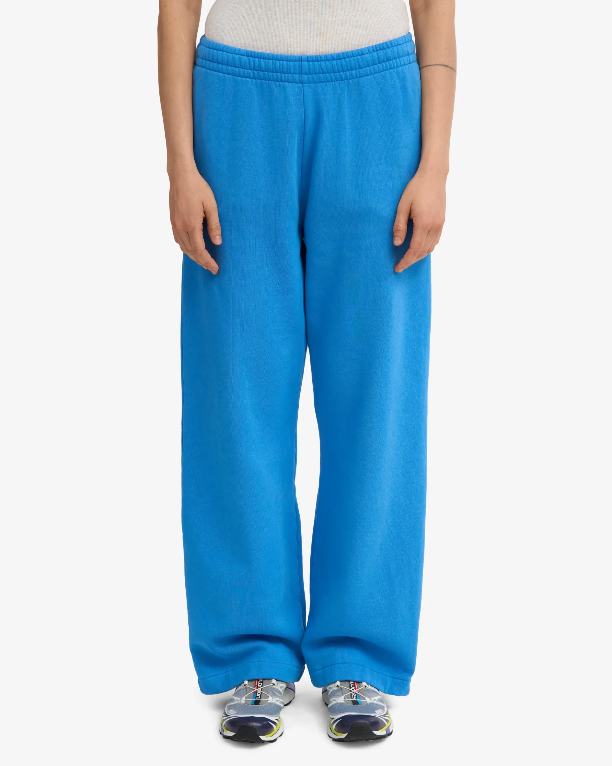 Organic Straight Leg Sweatpants - Pacific Blue