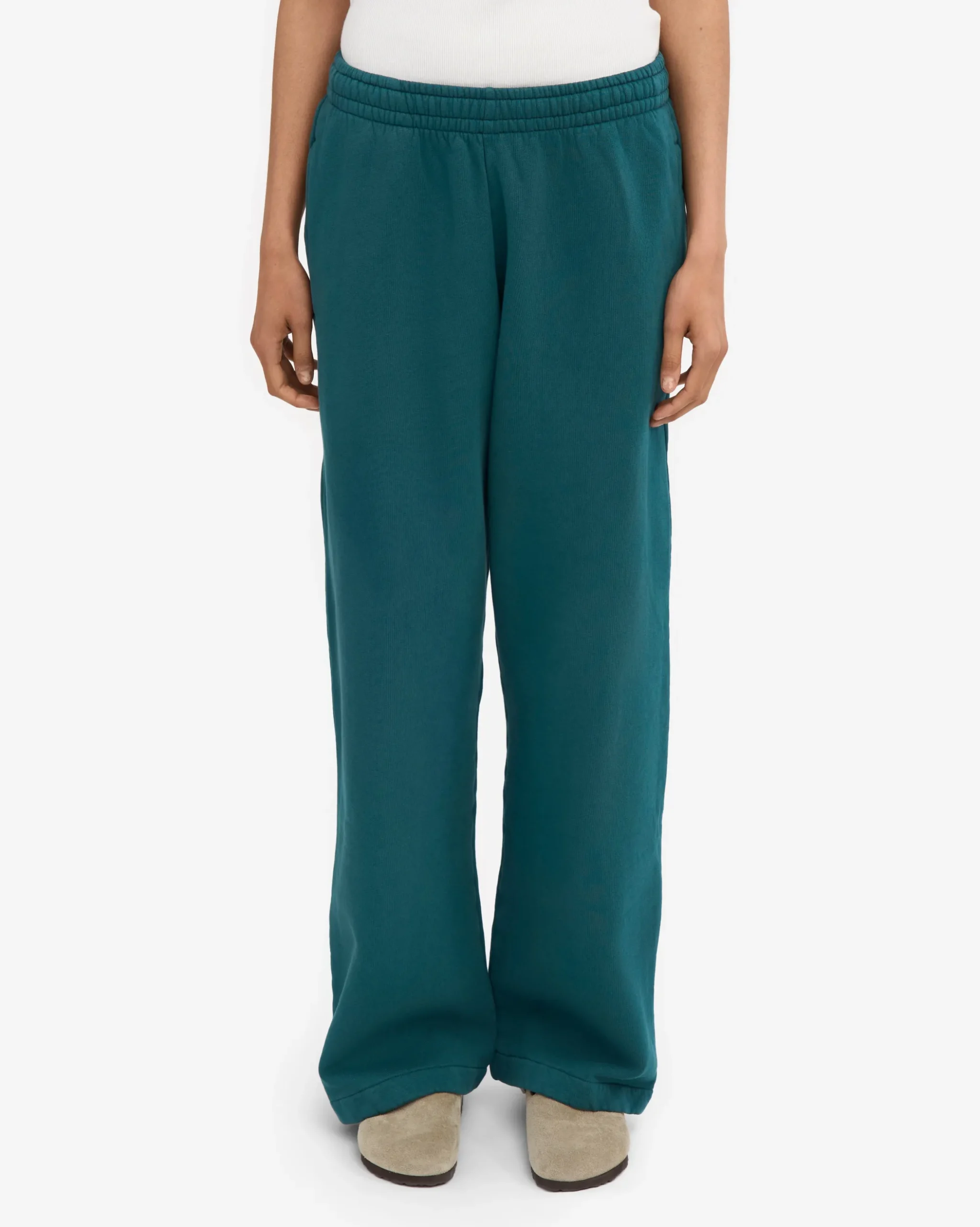 Organic Straight Leg Sweatpants - Ocean Green