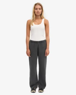 Organic Straight Leg Sweatpants - Faded Black