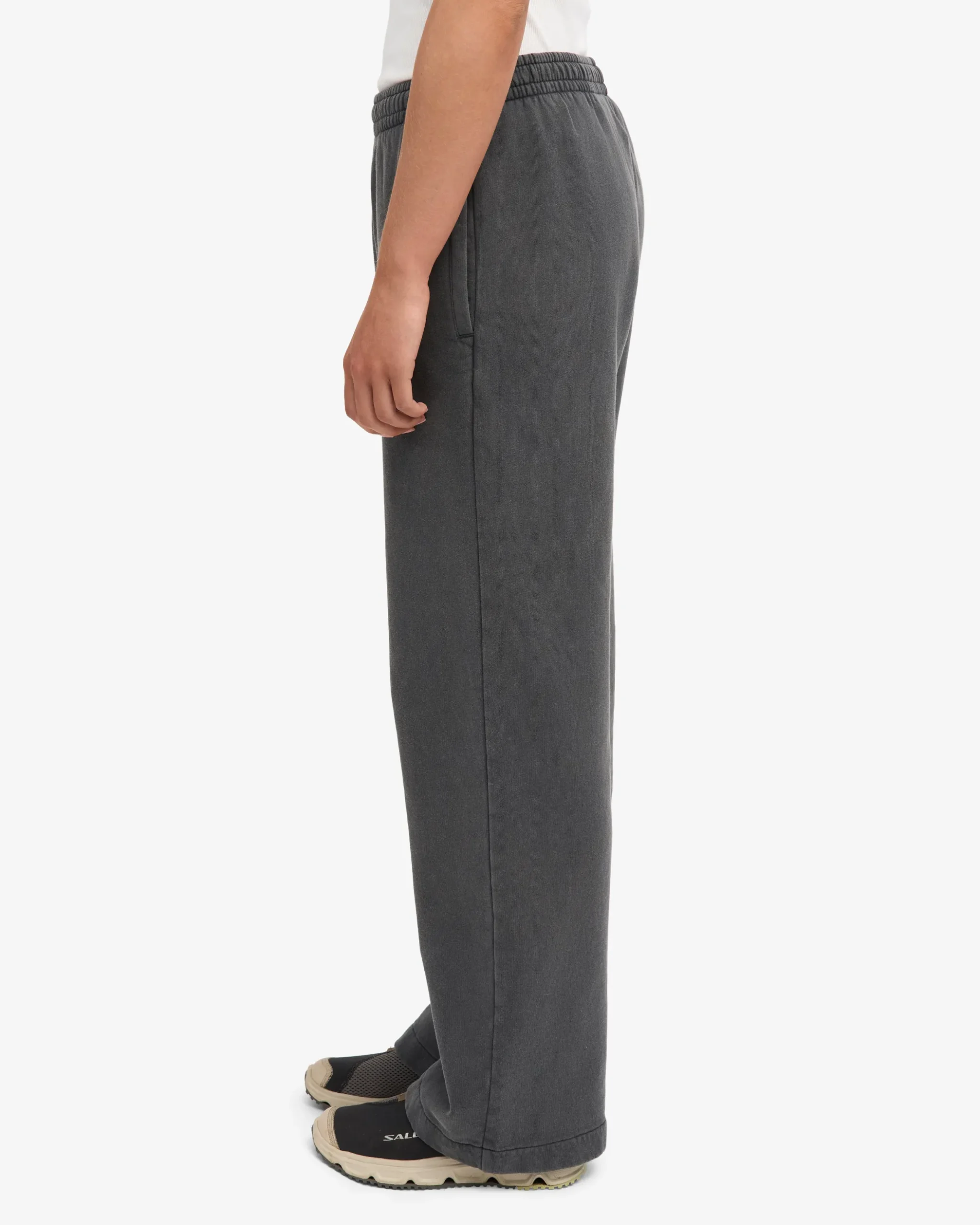 Organic Straight Leg Sweatpants - Faded Black