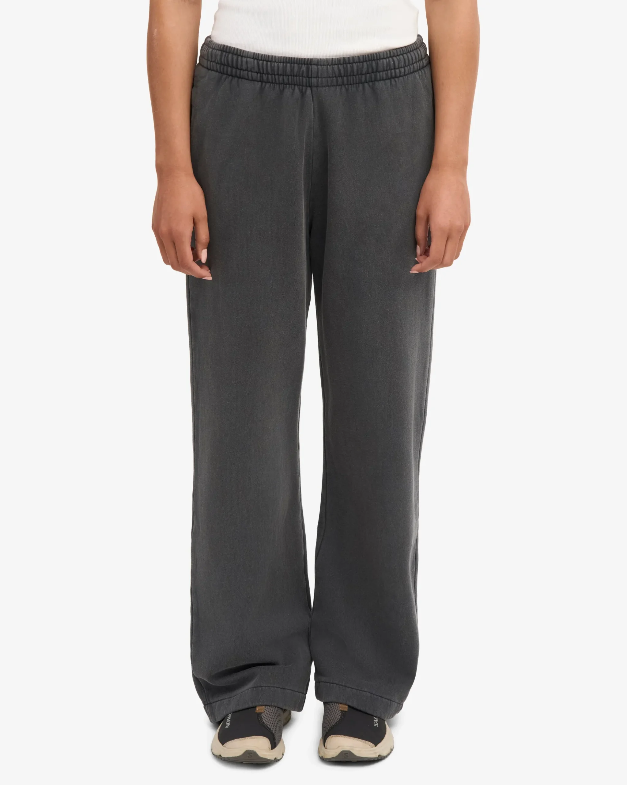 Organic Straight Leg Sweatpants - Faded Black