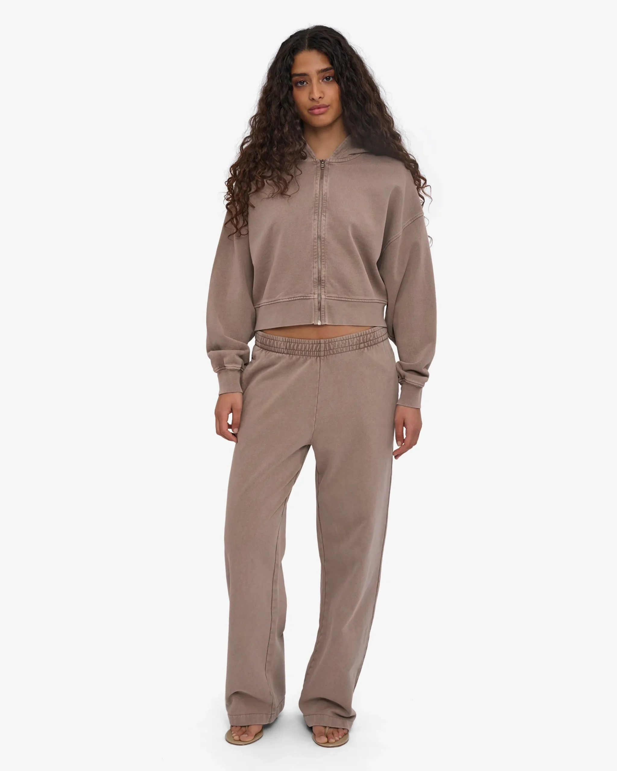 Organic Straight Leg Sweatpants - Faded Khaki