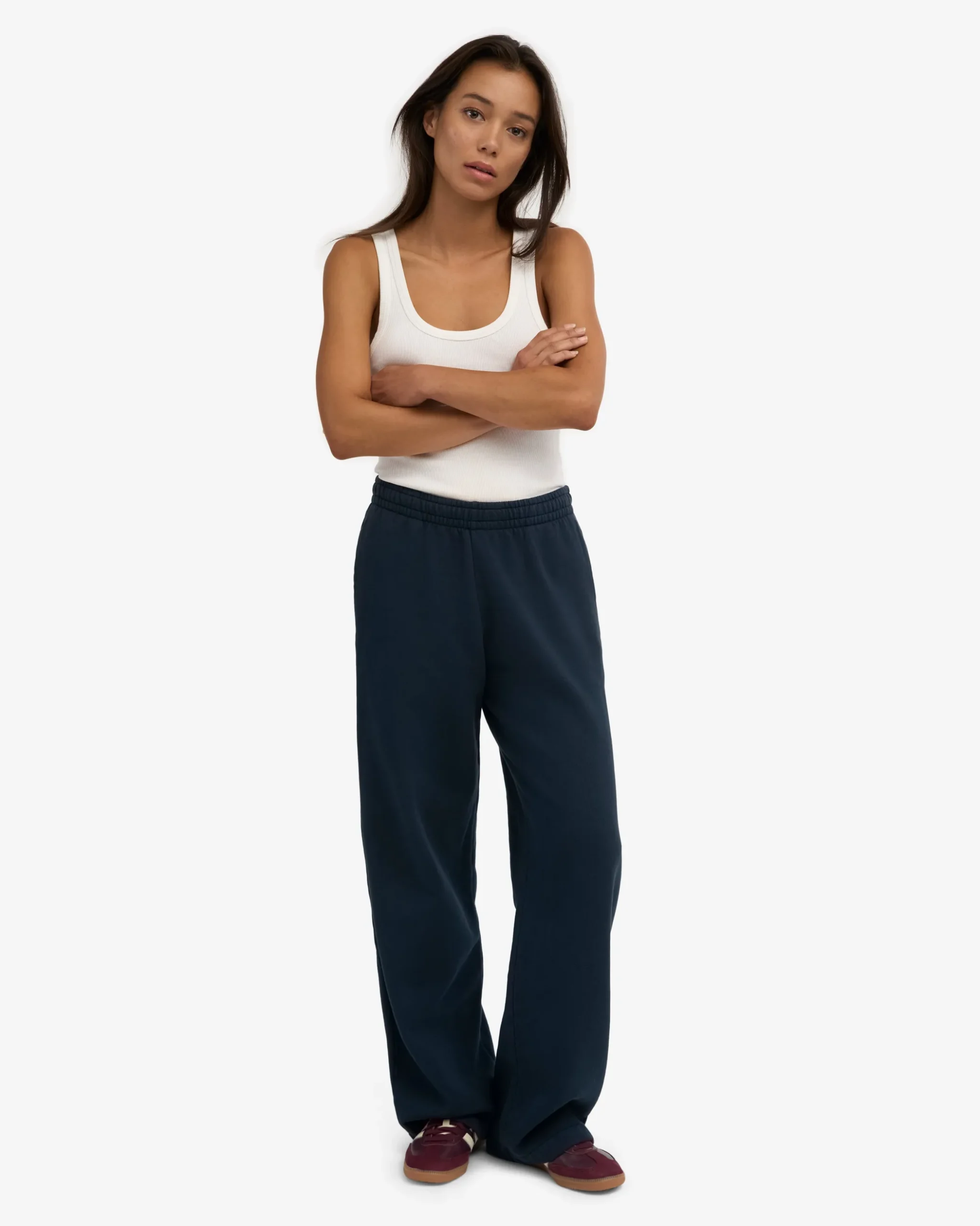 Organic Straight Leg Sweatpants - Navy Blue