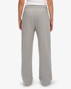 Organic Straight Leg Sweatpants - Heather Grey