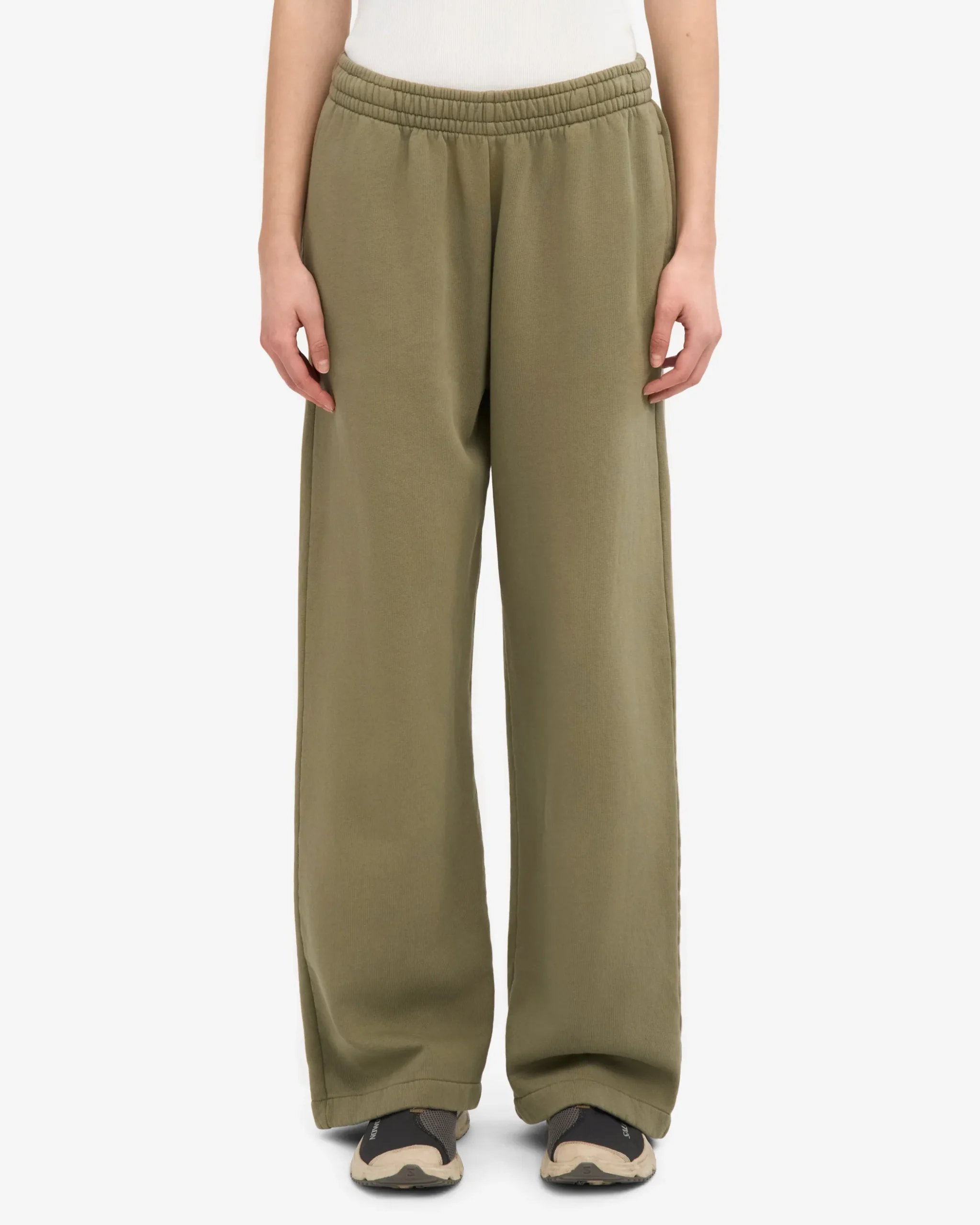 Organic Straight Leg Sweatpants - Dusty Olive