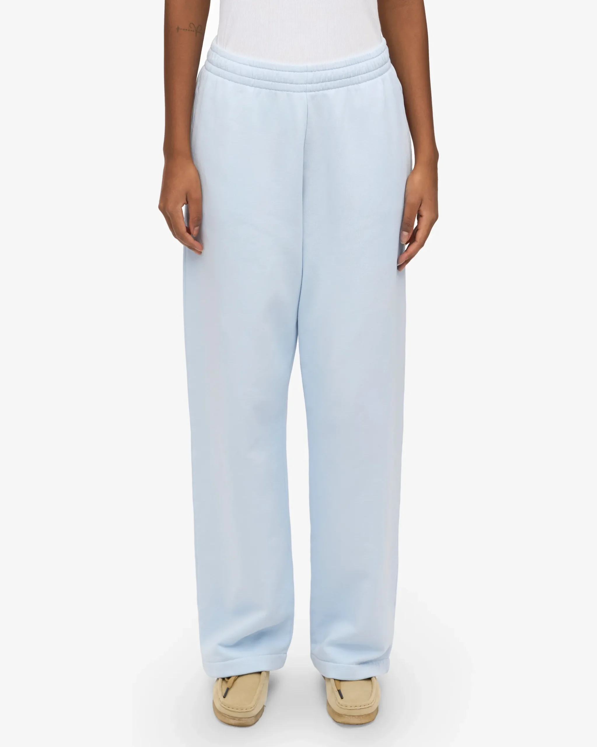 Organic Straight Leg Sweatpants - Polar Blue